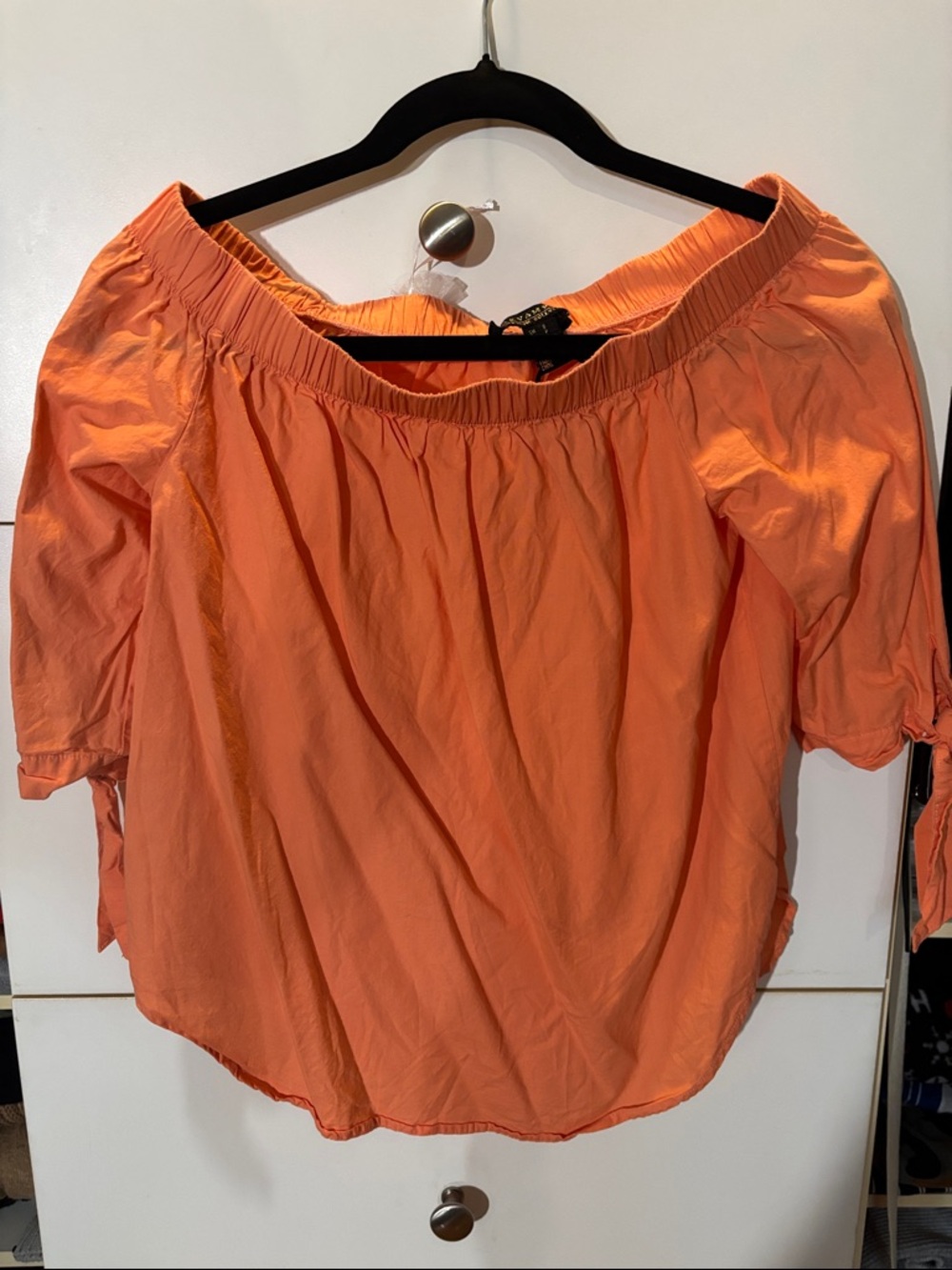 Women’s Off-Shoulder Blouse in Bright Orange